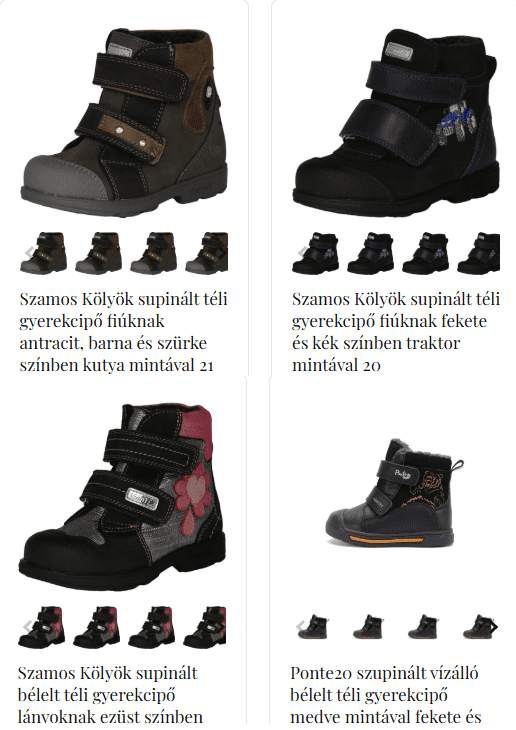 Szupinált gyerekcipő